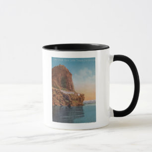 Lake Tahoe, CA - Höhlen-Felsen von der See-Ansicht Tasse