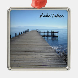Lake Tahoe, CA Silbernes Ornament