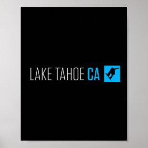 Lake Tahoe Ca Snowboard Box Typ Poster