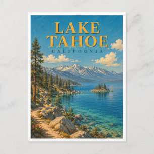 Lake Tahoe California Alpine Lake GeoSaga Postkarte