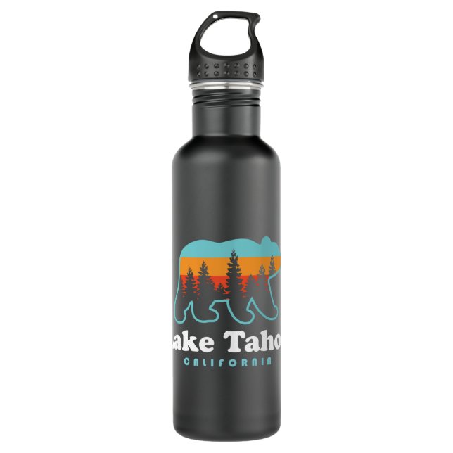 Lake Tahoe California Bärenberg Wandern Pullov Edelstahlflasche (Vorderseite)