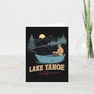 Lake Tahoe California Funny Summer Fishing Camping Karte