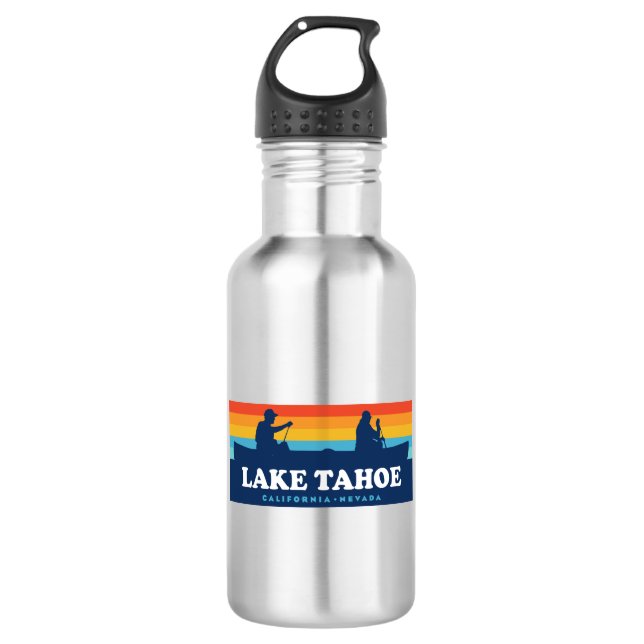 Lake Tahoe California Nevada Canoe Edelstahlflasche (Vorderseite)