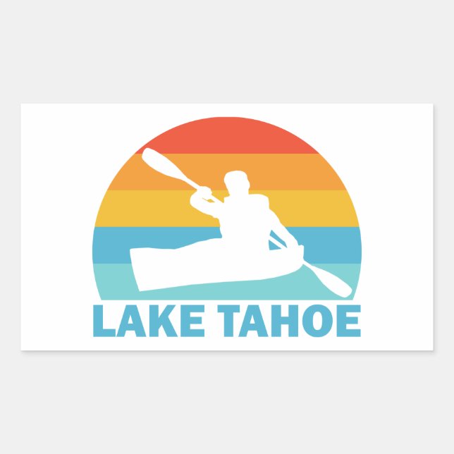 Lake Tahoe California Nevada Kayak Rechteckiger Aufkleber (Vorderseite)