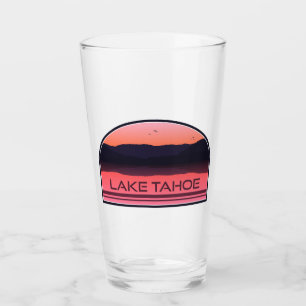 Lake Tahoe California Nevada Red Sunrise Glas