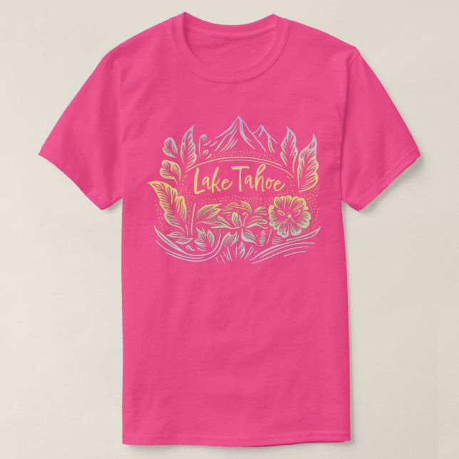 Lake Tahoe California Nevada Ski Mountain Resort T-Shirt (Design vorne)