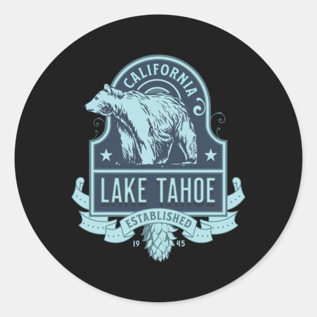 Lake Tahoe California Runder Aufkleber (Vorderseite)
