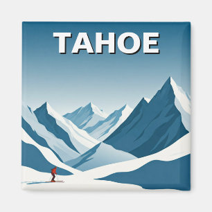 Lake Tahoe California Skifahren Skifahren Magnet