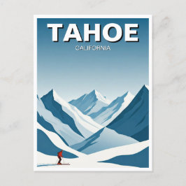 Lake Tahoe California Skifahren Skifahren Postkarte