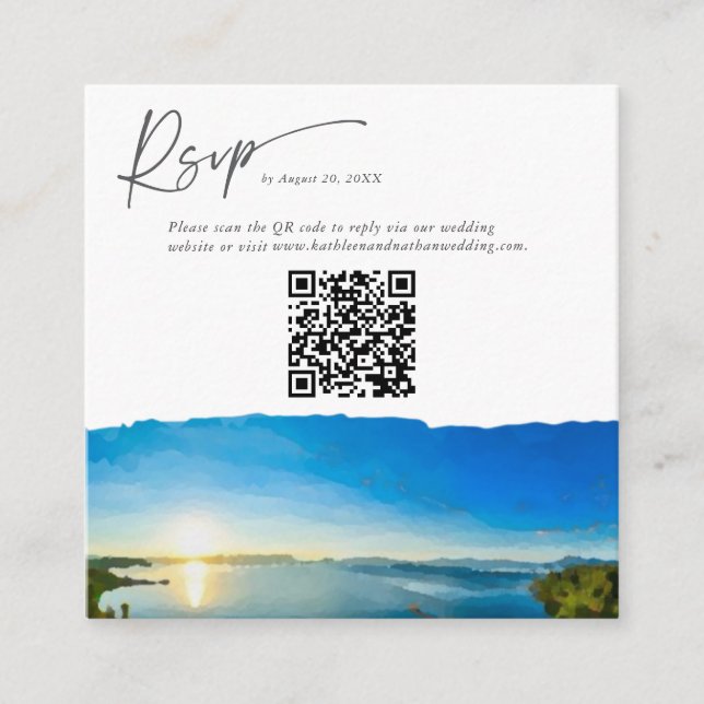 Lake Tahoe Destination UAWG QR Code Card Begleitkarte (Vorderseite)
