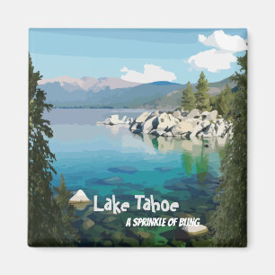 Lake Tahoe Ein Sprinkle des Glücks California Magnet