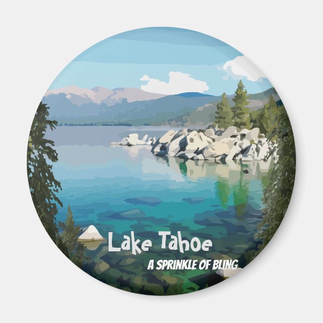 Lake Tahoe Ein Sprinkle des Glücks Kalifornien Magnet (Vorne)