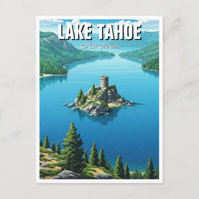 Lake Tahoe Emerald Bay California Travel Postkarte (Vorderseite)