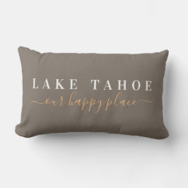 Lake Tahoe Happy Place Lumbar Pillow Lendenkissen