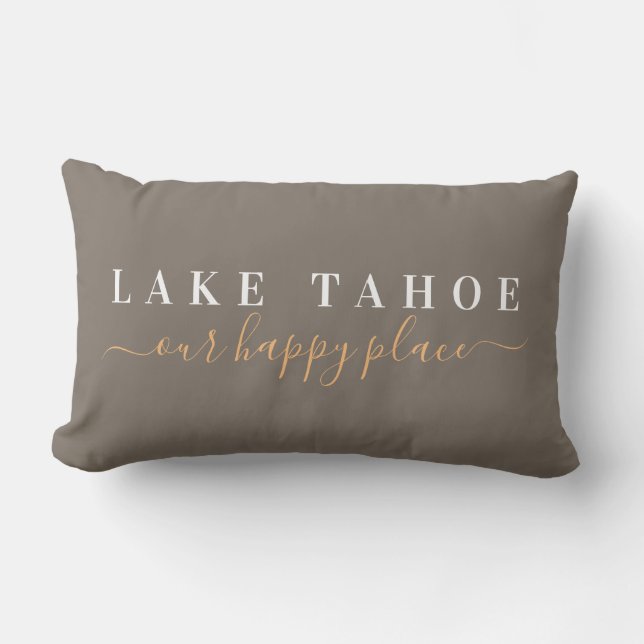Lake Tahoe Happy Place Lumbar Pillow Lendenkissen (Vorderseite)