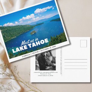 Lake Tahoe Hochzeit Save the Date Postkarte