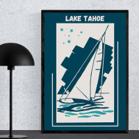 Lake Tahoe in Nevada, Kalifornien - Vintages Segel