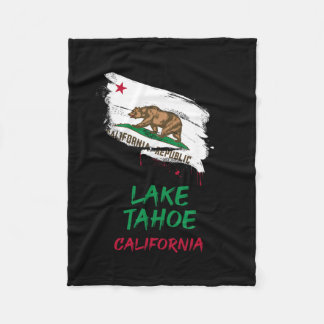 Lake Tahoe Kalifornien Farbklecks-Flagge Urlaub Fleecedecke