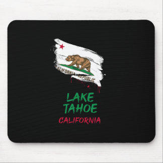 Lake Tahoe Kalifornien Farbklecksflagge Urlaub Mousepad