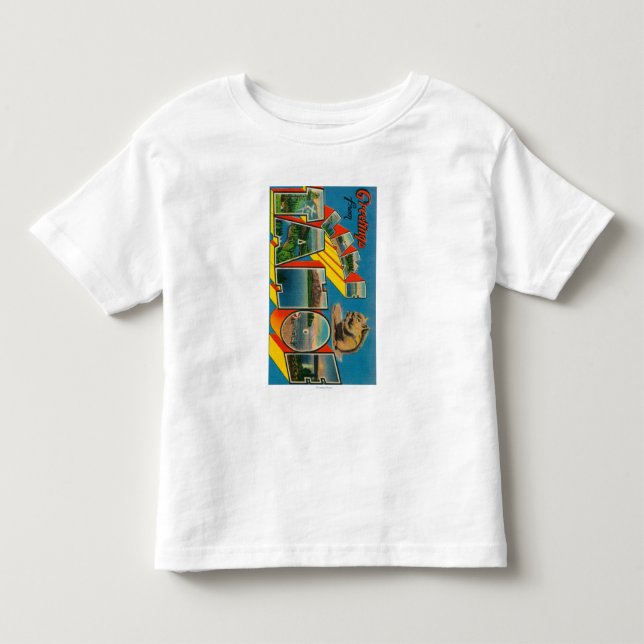 Lake Tahoe, Kalifornien - große Buchstabe-Szenen Kleinkind T-shirt (Vorderseite)