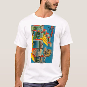 Lake Tahoe, Kalifornien - große Buchstabe-Szenen T-Shirt