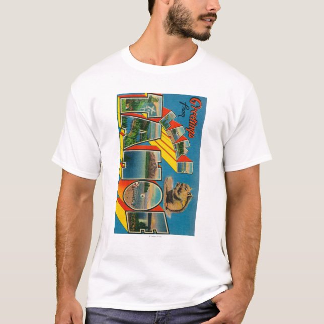 Lake Tahoe, Kalifornien - große Buchstabe-Szenen T-Shirt (Vorderseite)