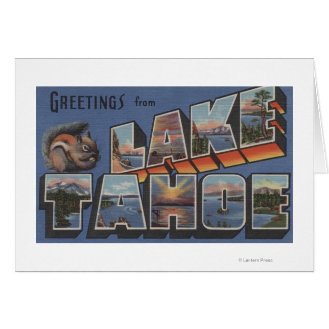 Lake Tahoe, Kalifornien - Große Buchstabenszenen (Vorderseite (Horizontal))