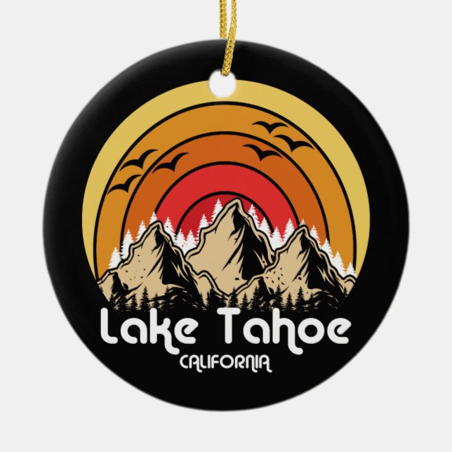 Lake Tahoe, Kalifornien Keramik Ornament (Vorne)