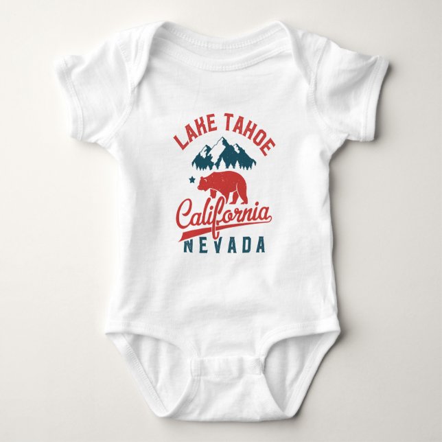 Lake Tahoe Kalifornien Nevada Baby Strampler (Vorderseite)