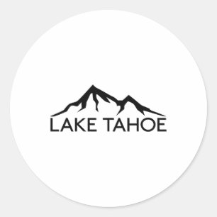 Lake Tahoe Kalifornien Nevada Skifahren  Runder Aufkleber