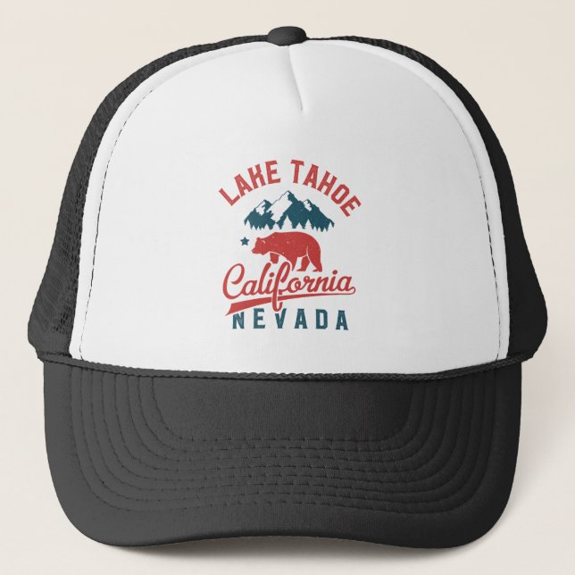 Lake Tahoe Kalifornien Nevada Truckerkappe (Vorderseite)