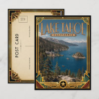Lake Tahoe Kalifornien Vintage Art Deco Golden Age