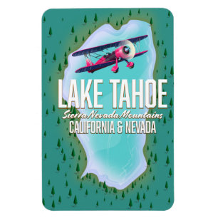 Lake Tahoe Karte Reiseplakat Magnet