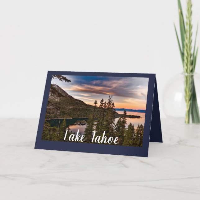 Lake Tahoe Landschaftliche Aussicht Karte (Vorderseite)