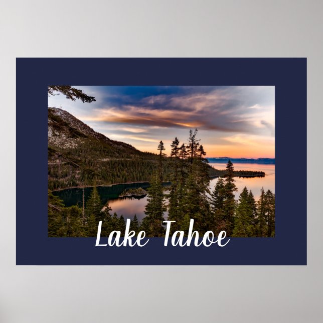Lake Tahoe Landschaftliche Aussicht Poster (Vorne)