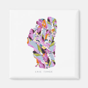 Lake Tahoe Minimalistische Silhouette Karte Magnet