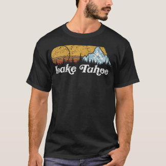 Lake Tahoe Mountain Kalifornien Retro Outdoor T-Shirt