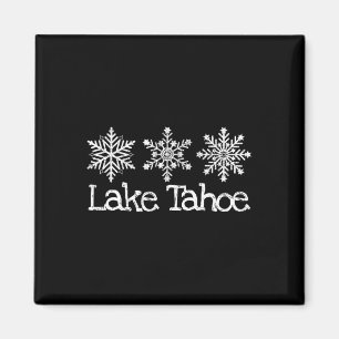 Lake Tahoe Mountain Ski Skifahren Rustikales Schne Magnet