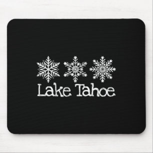 Lake Tahoe Mountain Ski Skifahren Rustikales Schne Mousepad