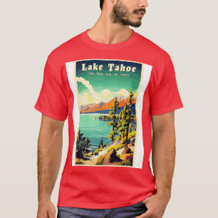 Lake Tahoe Nationalpark Vintage Travel Poster T-Shirt