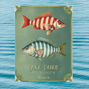Lake Tahoe Nevada California Fisch Postkarte