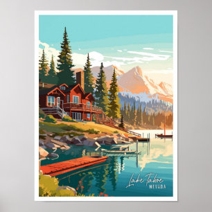 Lake Tahoe Nevada Kunst, Jahrgang 1998 Poster