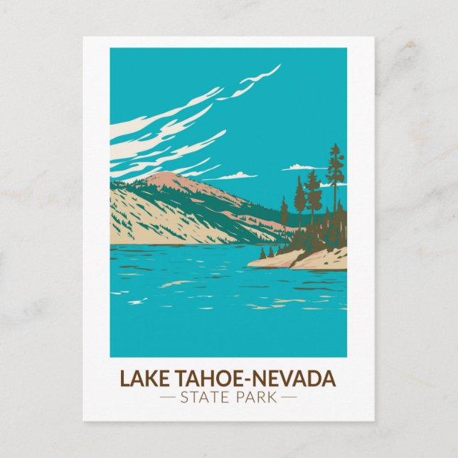 Lake Tahoe Nevada Staat Park Nevada Vintag Postkarte (Vorderseite)