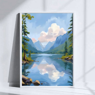 Lake Tahoe   Ölbild Landschaft Poster