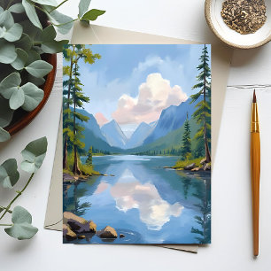 Lake Tahoe   Ölbild Landschaft Postkarte