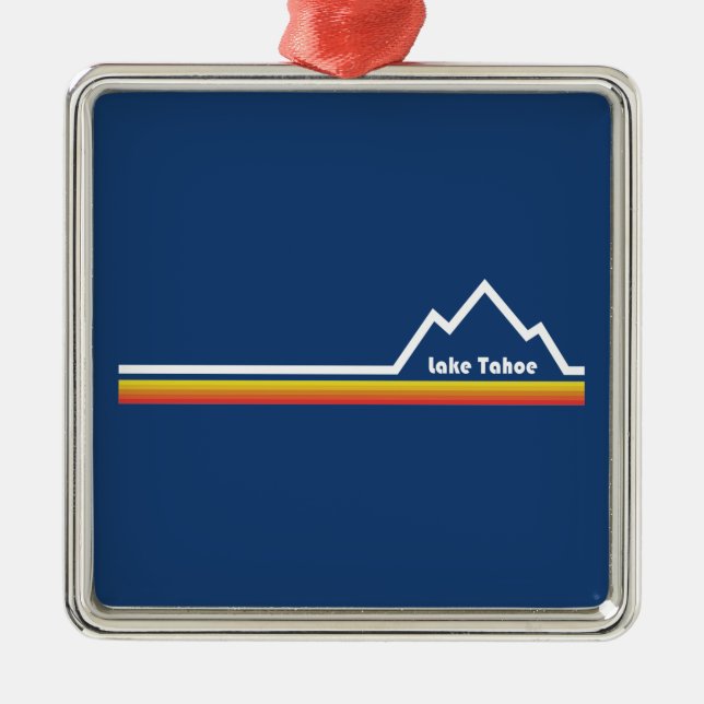 Lake Tahoe Ornament Aus Metall (Vorne)