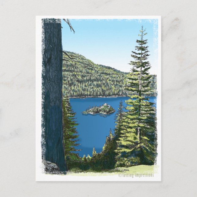 Lake Tahoe Postkarte (Vorderseite)