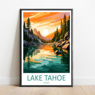 Lake Tahoe Reise Druck Wandkunst Lake Tahoe Wand H Poster