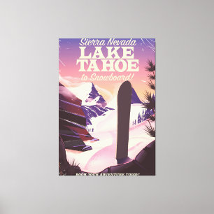 Lake Tahoe Sierra Nevada USA Snowboarden Poster Leinwanddruck