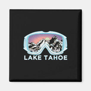 Lake Tahoe Ski Design Lake Tahoe Skifahren Schnees Magnet